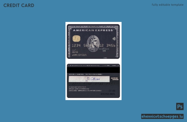 USA JP Morgan Chase Bank American Express Black Card Beispielvorschau